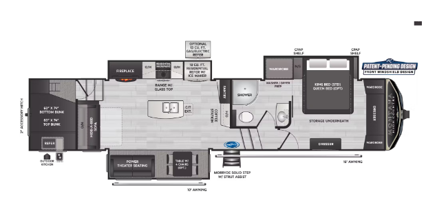 2023 KEYSTONE MONTANA HIGH COUNTRY 351BH, , floor-plans-day image number 0